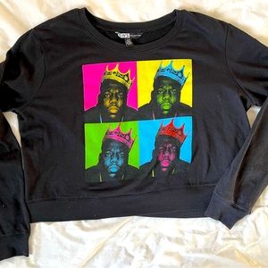 Woman’s Large Warhol Notorious B.I.G. Cropped Sweatshirt